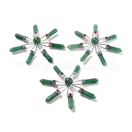 Натуральный зеленый авантюрин 7 генератор энергии точек чакры DJEW-I016-01P-01-1