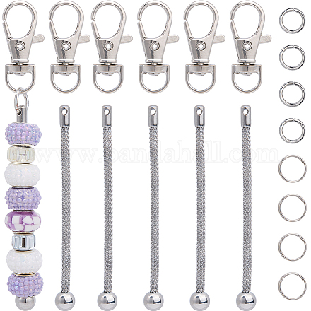 20 комплект подвесных украшений из нержавеющей стали с бусинами своими руками KEYC-SC0001-21-1