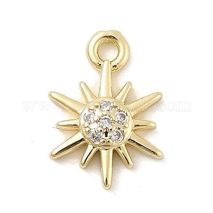 Латунные микропаве прозрачные кубические циркониевые подвески KK-B130-02G-03-1