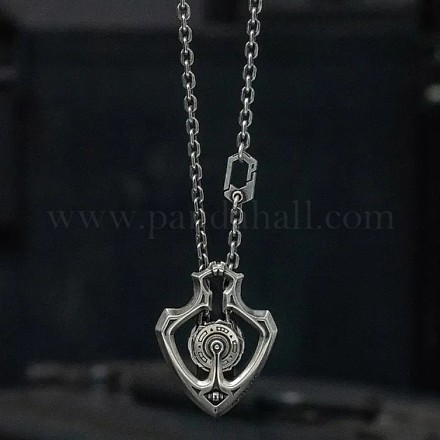 Латунные вращающиеся шестеренки подвески ожерелья для мужчин NJEW-S451-01AS-1