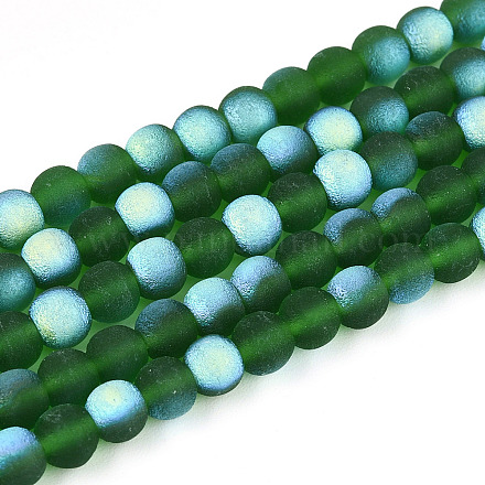 Матовые прозрачные стеклянные бусины GLAA-T032-T4mm-MBB22-1