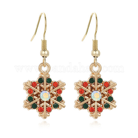 Серьги-подвески из сплава со снежинками FS-WGD9918-11-1