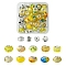 DIY Tibetan Style Alloy & Resin European Beads Making Finding Kits, Yellow, 8~10.5x9~13.5x6~13.5mm, Hole: 4~5mm, 45pcs/set
