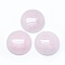 Natural Rose Quartz Cabochons, Flat Round, 24.5~25x4~7mm