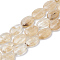 Coffee Watermelon Stone Glass Beads Strands, Oval, 18~18.5x13x6mm, Hole: 1mm, about 22pcs/strand, 15.7 inch