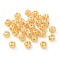 Rack Plating Brass Beads, Long-Lasting Plated, Round, Real 18K Gold Plated, 4mm, Hole: 0.8mm