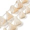 Natural Shell Beads Strands, Circular Cone, White, 12~19x7.5~15mm, Hole: 0.1mm, about 26pcs/strand, 16.73''(42.5cm)