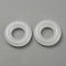 Glass Pendants, Ring Charms, White, 16x4mm, Hole: 8mm