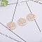 Alloy Rhinestone Pendants, Chrysanthemum, Crystal, Light Gold, 32x30mm