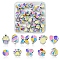 33Pcs 11 Styles CCB Plastic Large Hole Beads, with Enamel, Mixed Shapes, 7~15x7~12.5x6~8mm, Hole: 4~5mm, 3pcs/style
