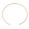 2MM 201 Stainless Steel Wire Cuff Choker Necklace, Rigid Necklace for Women, PVD Vacuum Plating, Golden, Inner Diameter: 5.51x5.67 inch(14x14.4cm)