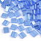 2-Hole Transparent Glass Seed Beads, Lustered, Rectangle, Cornflower Blue, 5x4.5~5.5x2~2.5mm, Hole: 0.5~0.8mm