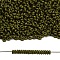 TOHO 8/0 Demi Round Beads, Japanese Seed Beads, (617) Matte Color Dark Olive, 3x1.15mm, about 744pcs/10g