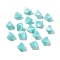 Acrylic Beads, Nuggets, Two Tone, Faceted, Turquoise, 11.5x19.5x21.5mm, Hole: 1.8mm, 179pcs/500g