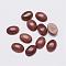 Synthetic Goldstone Cabochons, Oval, Indian Red, 7x5x2mm