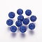 Polymer Clay Rhinestone Beads, Grade A, Round, Pave Disco Ball Beads, Cobalt, 8x7.5mm, Hole: 1.5~1.8mm