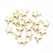 Electroplated Alloy Charms, Long-Lasting Plated, Star, Golden, 13.5x10.5x1.5mm, Hole: 1.5mm