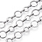 Tarnish Resistant 661 Stainless Steel Mother-son Chains, Unwelded, with Spool, Stainless Steel Color, 10x1mm, 8x1mm, about 32.81 Feet(10m)/Roll
