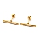 Ion Plating(IP) 304 Stainless Steel Stud Earrings, Cartilage Earrings, Column, Golden, 16x2mm