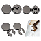 8Pcs 2 Styles Alloy Cufflinks, Flat Round, Gunmetal, 26~28.5x25~27.5x5mm, 4pcs/style