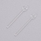 Transparent Painless Prevent Allergy Resin Stud Earring Findings, Clear, 13x2.3mm, Hole: 0.8mm, Pin: 0.7mm