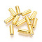 Brass Brooch Findings, Pin Caps, Cadmium Free & Lead Free, with Rubber Inside, Golden, 10.5x4mm, Half Hole: 0.5~0.8mm