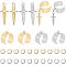 DIY Dagger Charm Cuff Ring Making Kit, Including Stainless Steel Open Ring Findings, 304 Stainless Steel Pendants & Jump Rings, Golden & Stainless Steel Color, 28Pcs/box