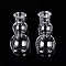 Glass Bottles, Bead Containers, Gourd, Clear, 3.25~3.35x1.55~1.6cm, Hole: 6mm