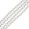 Anti-Tarnish Rhodium Plated 925 Sterling Silver Cable Chains, Soldered, Platinum, Link: 5.5x3.5x0.5mm