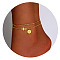 Brass Sideways Cross Link Anklets with Flat Round Initial Charms, Golden, Letter N, 7-7/8 inch(200mm)