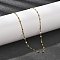 2MM 304 Stainless Steel Dapped Chain Necklaces for Women, Golden, 15.71 inch(39.9cm)