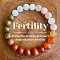 Natural Agate & Unakite & Quartz Crystal & Rose Quartz Round Bead Stretch Bracelets, Bleesing Feng Shui Bracelets for Men Women, Tomato, Inner Diameter: 2-1/4 inch(5.7cm)