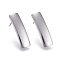Non-Tarnish 304 Stainless Steel Stud Earring Findings, with Loop, Rectangle, Stainless Steel Color, 21x6mm, Hole: 1.8mm, Pin: 0.7mm