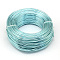 Round Anodized Aluminum Wire, Bendable Metal Craft Wire, for DIY Jewelry Craft Making, Pale Turquoise, 9 Gauge, 3.0mm, 25m/500g(82 Feet/500g)