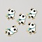 Panda Alloy Enamel Pendants, Golden, White, 31x25x2mm, Hole: 2mm