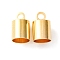 Brass Cord Ends, Golden, 10x6mm, Hole: 1.2mm, 5.5mm inner diameter