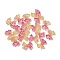 Luminous Transparent Resin Decoden Cabochons, Glow in the Dark Bowknot with Glitter Powder, Camellia, 8x10x4mm