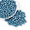 Opaque Colours Glass Seed Beads, Glazing Style, Lantern, Steel Blue, 6~6.5x5~5.5mm, Hole: 1.4~1.6mm, about 1730pcs/pound
