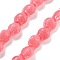 Synthetic Coral Carved Beads Strands, Dyed, Fish, Hot Pink, 14x13x9mm, Hole: 1.4mm, about 30pcs/strand, 14.5~15 inch