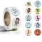 Self Adhesive Paper Picture Stickers, Round Dot Decorative Stickers, Mixed Shapes, 25mm, 300pcs/roll
