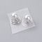 Spiral Hair Pin Coil Hair Accessories, with Plastic Beads, for Wedding Bridal Party, Platinum, 15x14mm