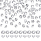 2000Pcs Cubic Zirconia Cabochons, Grade A, Faceted, Diamond, Clear, 1.5mm
