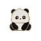 Panda Theme Enamel Pins, Alloy Brooches for Backpack Clothes, White, 28x27mm