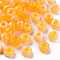 Acrylic European Beads, Imitation Gemstone, Large Hole Beads, Rondelle, Dark Orange, 11x8mm, Hole: 5mm, about 650pcs/500g