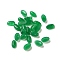 Natural White Jade Dyed Cabochons, Oval, Green, 5x3x2mm