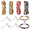 DIY Bracelets Making Kits, including Ethnic Style Elastic Wrapped Core Cord, 304 Stainless Steel Chain Extender, Mixed Color