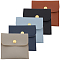 5Pcs 5 Colors PU Imitation Leather Jewelry Storage Bags, with Golden Tone Snap Buttons, Square, Mixed Color, 7.9x8x0.75cm, 1pc/color