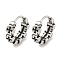 316 Surgical Stainless Steel Hoop Earrings, Cross, Antique Silver, 13.5x4mm