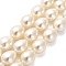Electroplate Shell Pearl Beads Strands, Teardrop, Cornsilk, 19x14mm, Hole: 1mm, about 22pcs/strand, 15.83 inch(40.2cm)