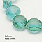 Electroplate Glass Beads, Half Plated, Faceted, Frosted, Dark Turquoise, 6x3mm, Hole: 1mm, about 100pcs/strand, 20 inch(52cm)